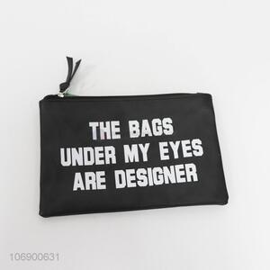 Wholesale durable custom logo pu leather cosmetic bag