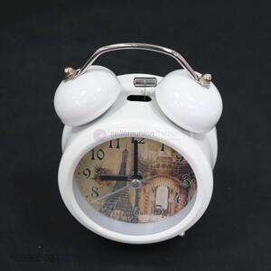 Hot selling fashion pp material double bell alarm clock