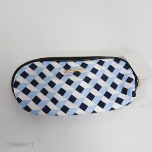 Wholesale geometric patterns pvc makeup bag with zipper