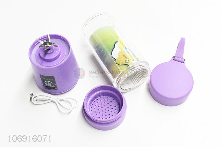 Best price portable double-click type electric juicer cup usb blender with 6pcs blades