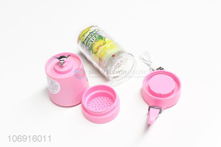 High quality portable 4pcs blades electric juicer cup usb blender with safety induction device