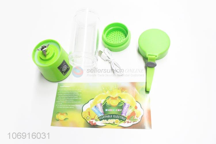 Attractive design portable double-click type usb rechargeable blender electric juicer with 4pcs blades