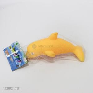 Promotional cheap vinyl dolphin toy squeeze sound toy