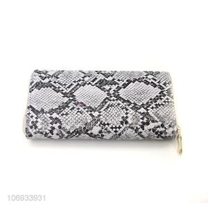 New Women Long Purse Card Organizer Wallet Zip Around Pvc Lady Wallet