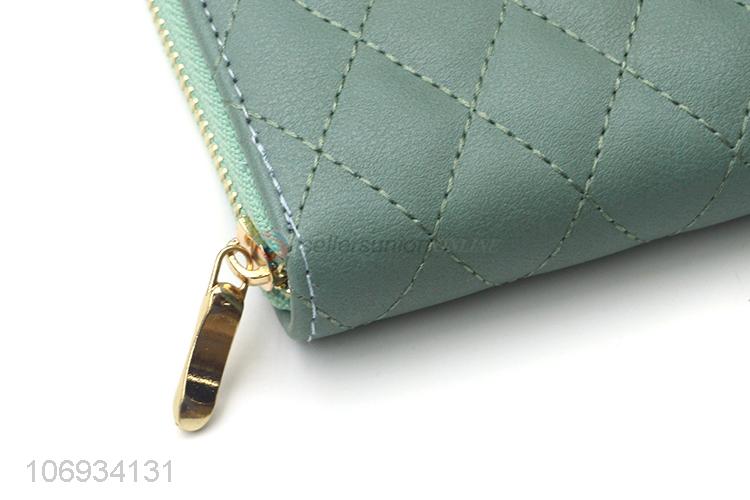 Bottom Price Long Zip Around Wallet Pvc Card Holder Wallet Lady Wallet