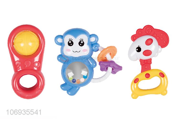 Factory Price Funny Plastic Hand Bell Toys Shake Baby Rattle Rings For Sale