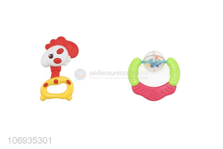 New Cute Cartoon Hand Bell Toy Baby Rattle Set Shaking Plastic Toys Set