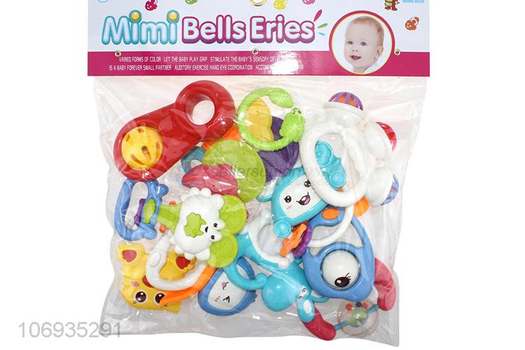 Cheap Price Lovely Plastic Baby Hand Ball Bell Ring Rattles Toys Set