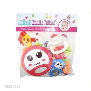 Wholesale Hand Shaker Bell Jingle Ring Rattle Ball Toy Plastic Baby Toy Set