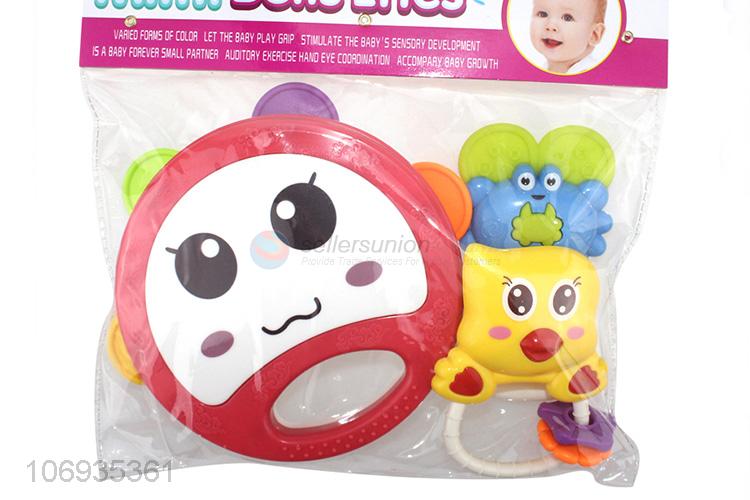Promotion Baby Toys Lovely Plastic Cartoon Baby Shaking Hand Bell Baby Rattle Play Set Toys