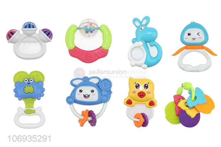 Cheap Price Lovely Plastic Baby Hand Ball Bell Ring Rattles Toys Set