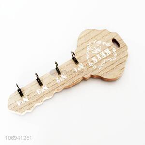 Unique Design Key Shape Wooden Wall Hook