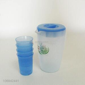 Factory wholesale houseware plastic pitcher water jug with 4 cups