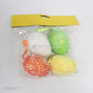 Wholesale hottest Easter ornaments 4pcs colorful foam Easter eggs