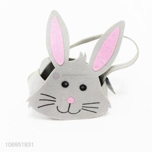 Wholesale Easter cartoon rabbit felt cloth basket candy basket