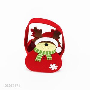 Hot sale Christmas reindeer felt cloth basket gifts basket