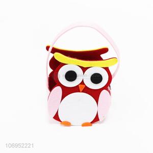 Low price owl shape felt basket Christmas gifts basket