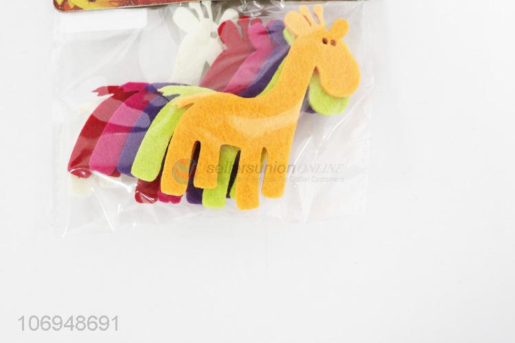 New product 6pc deer diy felt cloth patch for garment decoration