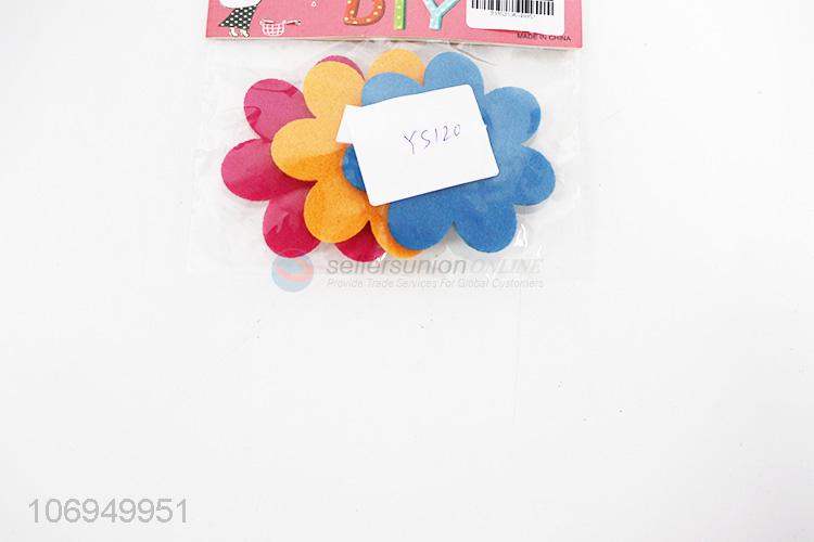 Top Selling 3PC Cartoon Flowers Shaped DIY Felt Cloth Patch