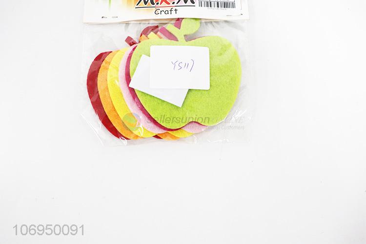 Premium quality creative apple shaped diy felt cloth patch