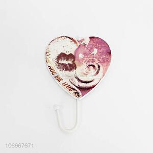 Exquisite design heart shape wooden hook for decoration