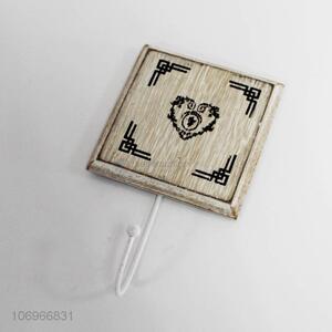 Wholesale vintage square wooden wall hook for decoration