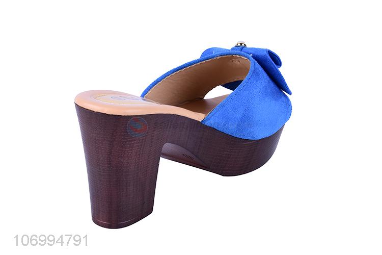 China OEM women summer outdoor high wheel slippers trendy shoes