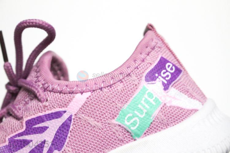 Contracted Design Breathable Children'S Flyknitted Casual Shoes