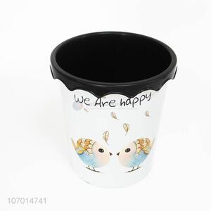 New design cartoon print plastic garbage can trash can trash bin