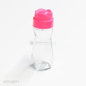 Custom Flower Lid Glass Condiment Bottle For Kitchen