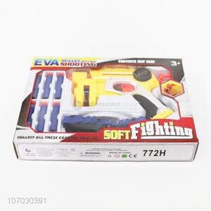 Reasonable price kids plastic soft bullet toy gun w/ 6 bullets