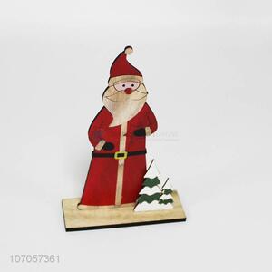 Good quality wholesale standing wooden Father Christmas ornament