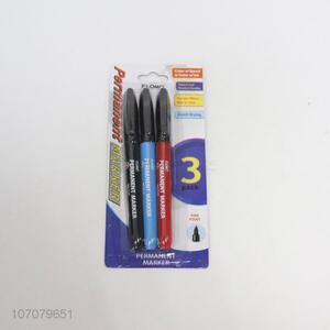 Wholesale premium 3pcs plastic marker pens permanent markers