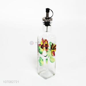 Good quality fine glass olive oil bottle for kitchen