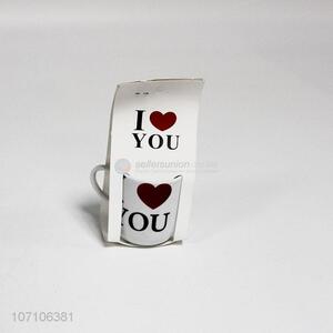 Custom fashionable exquiste Valentine gift ceramic mug with handle