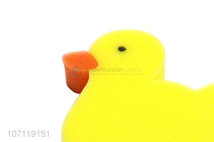 Good price cute duck shape kids bath sponge bath scrubber