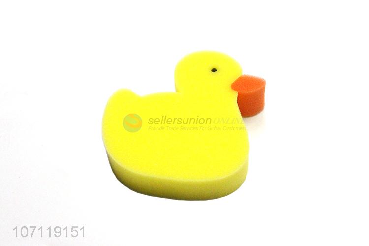 Good price cute duck shape kids bath sponge bath scrubber