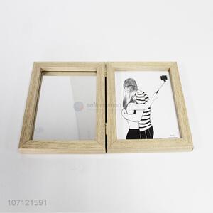 New Design Plastic Folding Double Sided Photo Frame