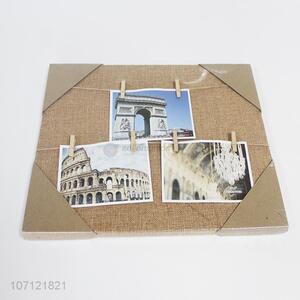 New style photo picture frame wood clip photo frame