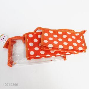 Wholesale 3 Pieces Cosmetic Bag With Zipper Set