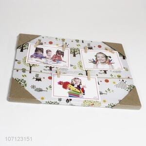 Factory sell home decor photo frame wood clip photo frame