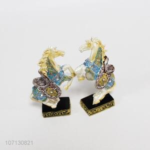Hot sale exquisite resin horse statuettes resin figurines for decoration