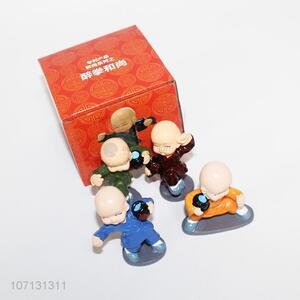 Unique design home ornaments resin little monk figurines resin crafts