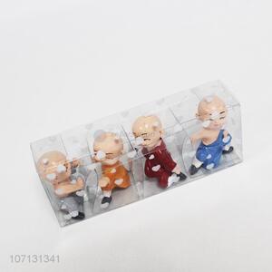Factory wholesale resin little monk figurines for home decoration