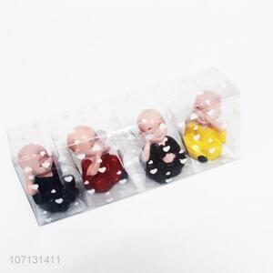 Wholesale creative home ornaments resin little monk figurines resin crafts