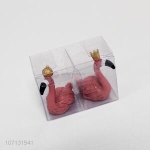 New design resin crafts flamingo couple figurines for home decoration