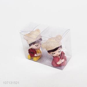 Hot selling resin lovers doll figurines for home decoration