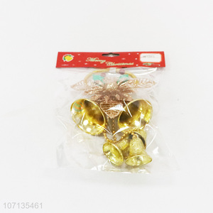 Cheap Christmas tree decoration hanging plastic bells ornament