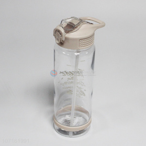 Best Quality Transparent Plastic Water Bottle With Straw