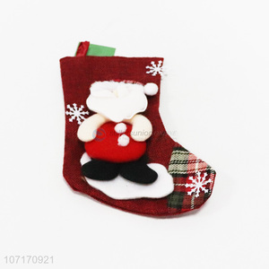 Promotional cartoon santa claus design Christmas stocking hanging ornaments